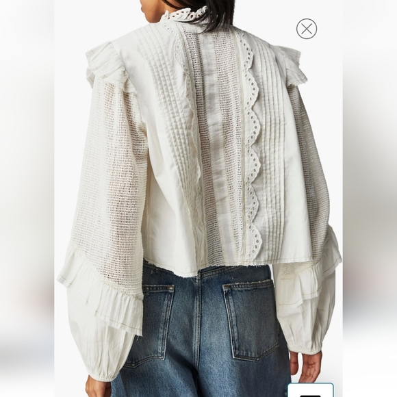 Free people ruffle Eyelet shirt - Picture 5 of 10